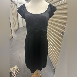 Gianni Bini Black Satin Cocktail Dress